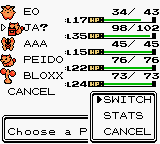 Screenshot of Pokémon Gold