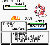 Screenshot of Pokémon Gold