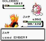 Screenshot of Pokémon Gold